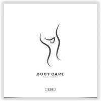 kropp vård hälsa minimalistisk logotyp premie elegant mall vektor eps 10