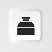 bläck, flaska ikon - vektor. enkel element illustration från ui begrepp. bläck, flaska ikon neumorf stil vektor ikon .