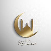 Minimilistisk Eid Mubarak bakgrund vektor