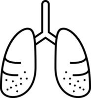 sjukdomar, lungor vektor. muskel värk, kall och bronkit, lunginflammation och feber, hälsa medicinsk illustration - vektor på vit bakgrund