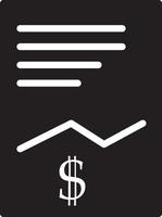 företag Rapportera, Diagram, ikon. mynt med dollar tecken enkel ikon på vit bakgrund. vektor illustration. - vektor på vit bakgrund