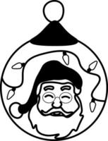Baum Ball Linie Symbol. Weihnachten Dekoration Vektor Illustration isoliert auf Weiß. Baum Globus Gliederung Stil Design, entworfen zum Netz und App. Vektor Illustration