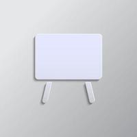 Tafel Papier Stil, iocn. grau Farbe Vektor Hintergrund- Papier Stil Vektor Symbol.