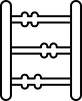 Linie Vektor Symbol Abakus, Zählen. Gliederung Vektor Symbol auf Weiß Hintergrund