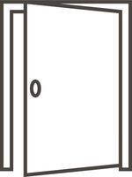 dörr, öppna, ikon i trendig översikt stil isolerat på vit bakgrund. dörr symbol för din webb webbplats design, logotyp, app, ui. vektor illustration, eps10. - vektor på vit bakgrund