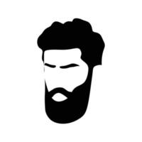 Vektor Gesicht und Barbier Gesicht Logo und des Mannes Salon Logo Vektor png schwarz und Weiß Design
