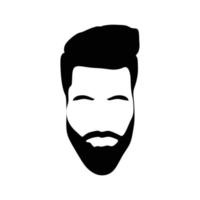 Vektor Gesicht und Barbier Gesicht Logo und des Mannes Salon Logo Vektor png schwarz und Weiß Design