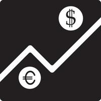 Geschäft, Währung Austausch, Symbol. Münze mit Dollar Zeichen einfach Symbol auf Weiß Hintergrund. Vektor Illustration. - - Vektor auf Weiß Hintergrund