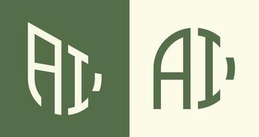 kreative einfache anfangsbuchstaben ai-logo-designs paket. vektor