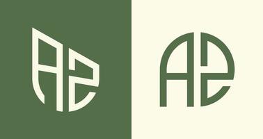 kreative einfache anfangsbuchstaben az-logo-designs-bündel. vektor