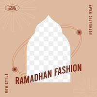mall ramadan, Instagram inlägg, hälsning kort affisch mall, posta kort, inbjudan vektor