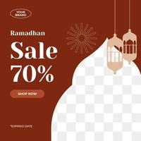 mall ramadan, Instagram inlägg, hälsning kort affisch mall, posta kort, inbjudan vektor