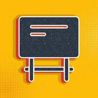 Tafel Pop Kunst, retro Symbol. Vektor Illustration von Pop Kunst Stil auf retro Hintergrund