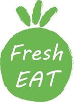 gesund Essen Konzept Logo Design. Vektor Illustration