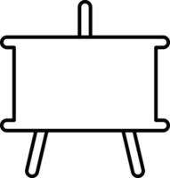 Linie Vektor Symbol Tafel. Gliederung Vektor Symbol auf Weiß Hintergrund