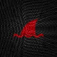 hav, haj, företag vektor ljus röd Färg retro stil vektor ikon på vit bakgrund
