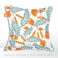 Vektor Sommer- wild Blume nahtlos Stoff oder Verpackung Papier Muster, Orange und Blau.