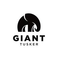 jätte tusker logotyp. modern elefant ikon vektor illustration