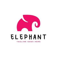 süß komisch Elefant Logo Vorlage vektor