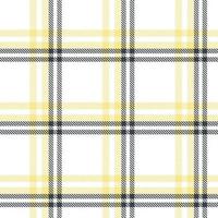 Tartan Muster Design Textur ist gemacht mit abwechselnd Bands von farbig Vor gefärbt Fäden gewebte wie beide Kette und Schuss beim richtig Winkel zu jeder andere. vektor