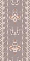 afrikanisch Ikat Paisley Stickerei. Ikat druckt Stammes- Farbe geometrisch traditionell ethnisch orientalisch Design zum das Hintergrund. Volk, indisch, skandinavisch, Zigeuner, Saree Borneo Stoff Rand ikkat vektor