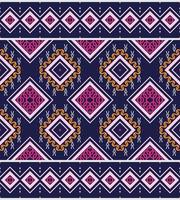 Motiv ethnisch Blumen- nahtlos Muster Hintergrund. geometrisch ethnisch orientalisch Muster traditionell. ethnisch aztekisch Stil abstrakt Vektor Illustration. Design zum drucken Textur, Stoff, Saree, Sari, Teppich.