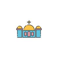 Moschee Vektor Symbol Illustration Logo