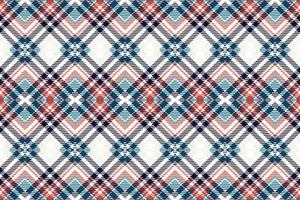 prüfen Scott Tartan Muster ist ein gemustert Stoff bestehend aus von criss gekreuzt, horizontal und Vertikale Bands im mehrere Farben.Plaid nahtlos zum Schal, Schlafanzug, Decke, Bettdecke, Kilt groß Schal. vektor