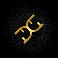 Biologie, DNA Gold Symbol. Vektor Illustration von golden Partikel Hintergrund. isoliert Vektor Zeichen Symbol - - Bildung Symbol schwarz Hintergrund .