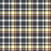 Plaid Muster Stoff Design Hintergrund ist gemacht mit abwechselnd Bands von farbig Vor gefärbt Fäden gewebte wie beide Kette und Schuss beim richtig Winkel zu jeder andere. vektor