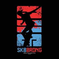 Skateboard-T-Shirt und Bekleidungsdesign vektor