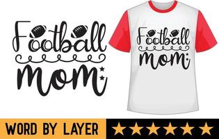 fotboll mamma svg t skjorta design vektor