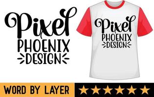 Pixel Phönix Design svg t Hemd Design vektor