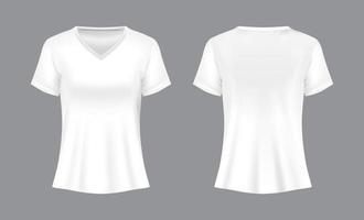 3d Weiß weiblich T-Shirt Attrappe, Lehrmodell, Simulation vektor
