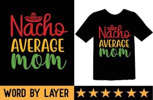 nacho medel mamma svg t skjorta design vektor