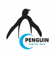 einfach Pinguin Logo vektor