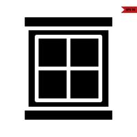 Fenster-Glyphen-Symbol vektor