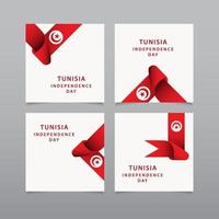 glückliche Tunesien Unabhängigkeitstag Feier Vektor Vorlage Design Illustration