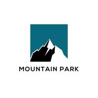 Berg Park Logo Entwürfe, einfach und sauber Logo Vorlage vektor
