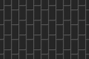 Vertikale Rechteck Fliese Layout. Keramik oder Backstein schwarz Mauer nahtlos Muster. Küche Backsplash oder Badezimmer Fußboden Hintergrund. Innere oder Außen Textur vektor