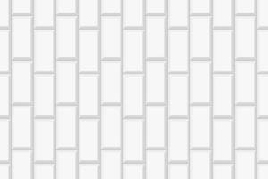 vertikal vit rektangel bricka layout. keramisk eller tegel vägg sömlös mönster. kök Stänkskydd eller badrum golv bakgrund vektor