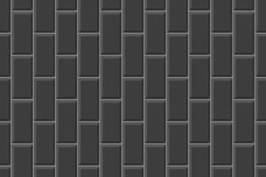 svart vertikal rektangel bricka layout. keramisk eller tegel vägg sömlös mönster. kök Stänkskydd eller badrum keramisk golv bakgrund vektor