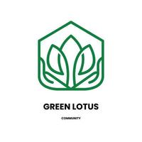 fri vektor lotus blomma logotyp modern