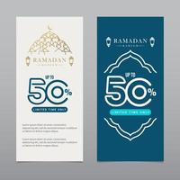 ramadan kareem försäljning upp till 50 banner vektor mall design illustration