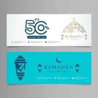 ramadan kareem försäljning upp till 50 banner vektor mall design illustration