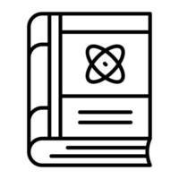 ein Symbol von Physik Buch im modern Stil, Prämie Symbol vektor