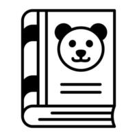 Panda Gesicht auf Buch, Vektor Design von Tier Buch im modisch Stil