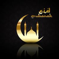 Abstrakter Eid Mubarak Hintergrund vektor