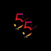 55 år årsdag firande elegant nummer vektor mall design design