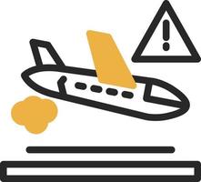 Flugzeugunfall-Vektor-Icon-Design vektor